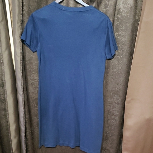 Tommy Hilfiger Classic Blue Mini Dress 100% Cotton NWT Logo Casual - Picture 3 of 3
